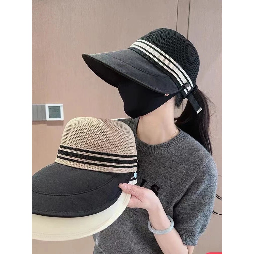M126 Mũ cói bucket rộng vành kín chóp chống nắng đi biển có nút gài khẩu trang tiện lợi
