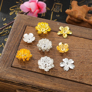 Bộ 5 Miếng Kẹp Tóc & Phụ Kiện Đầu Hình Hoa Sen Mỏng Manh Cho Cô Dâu