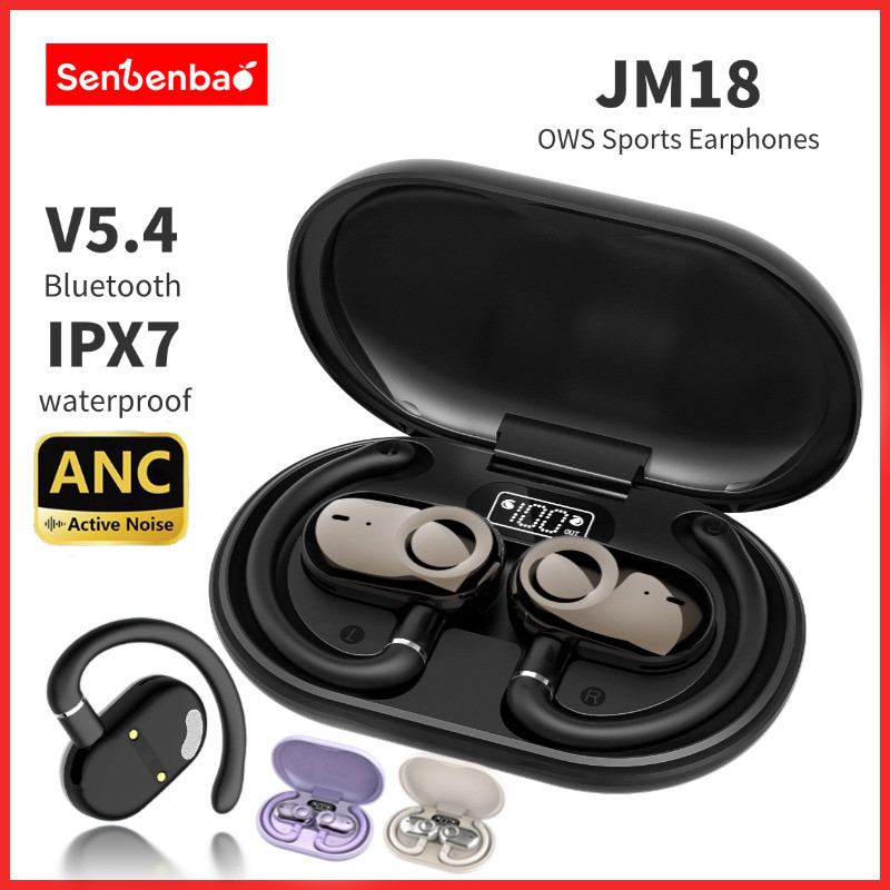 Senbenbao Original JM18 Tai nghe thể thao Bluetooth không dây 5.4TWS Micro khử tiếng ồn HiFi chống nước cho đèn LED phân tán