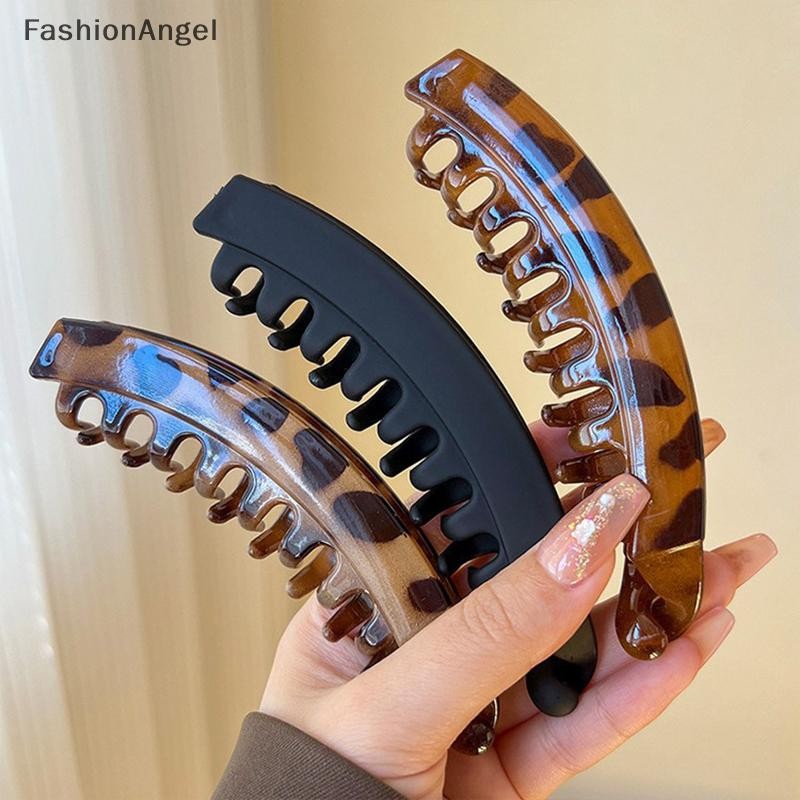 Fashionangel Kẹp Tóc Màu Trơn Chuối Kẹp Phụ Kiện Tóc Nữ Thời Trang Đuôi Ngựa Barrettes Móng Vuốt Tóc Kẹp Tóc Mũ VN