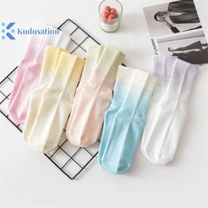 Kudosation Tất Tập Yoga Giữa Ống Chải Cotton Chống Trơn Trượt Sàn Silicon Thể Dục Lati Nữ Thể Dục Nhảy Tất Thể Thao