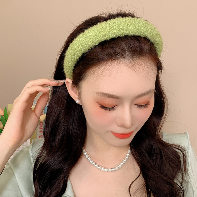 Băng đô viền rộng màu xanh lá cây - Phong cách mới cho phụ kiện tóc thời trang