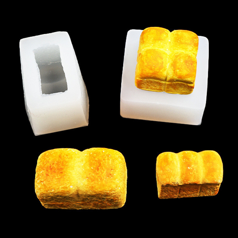 Muffin Bánh Mì Hình Khuôn Silicon Bóp Đồ Chơi Khuôn Fondant Trang Trí Bánh Bản Sao Bánh Thạch Cao Đất Sét Khuôn Silicon