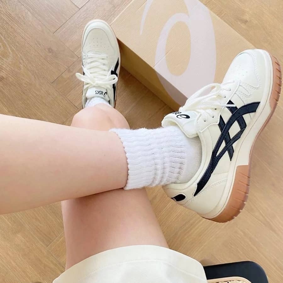 [Chính hãng] Giày Asics chính hãng Court MZ Cream Black Gum Auth full box