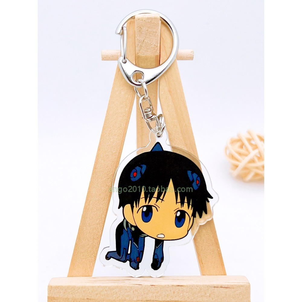 Phụ kiện mua 2 tặng 1 ~ Móc khóa acrylic EVA Neon Genesis Evangelion Asuka Ayanami Rei Nagisa Kaoru treo mặt dây chuyền
