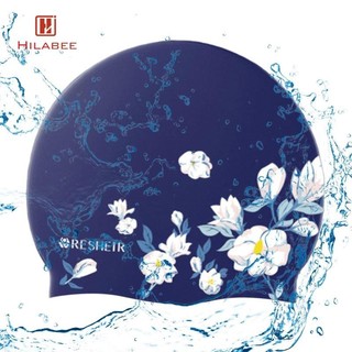 Hilabee Silicone Mũ Bơi Mũ Tắm Bể Bơi Lái Xe Nữ Mũ Bơi In Hoa