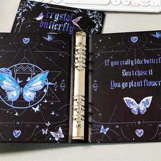 Jkdesign Loose-leaf Album, A5 Butterfly Series Album Ảnh, Chất Kết Dính Photocard Bộ Sưu Tập Sách Quà Tặng