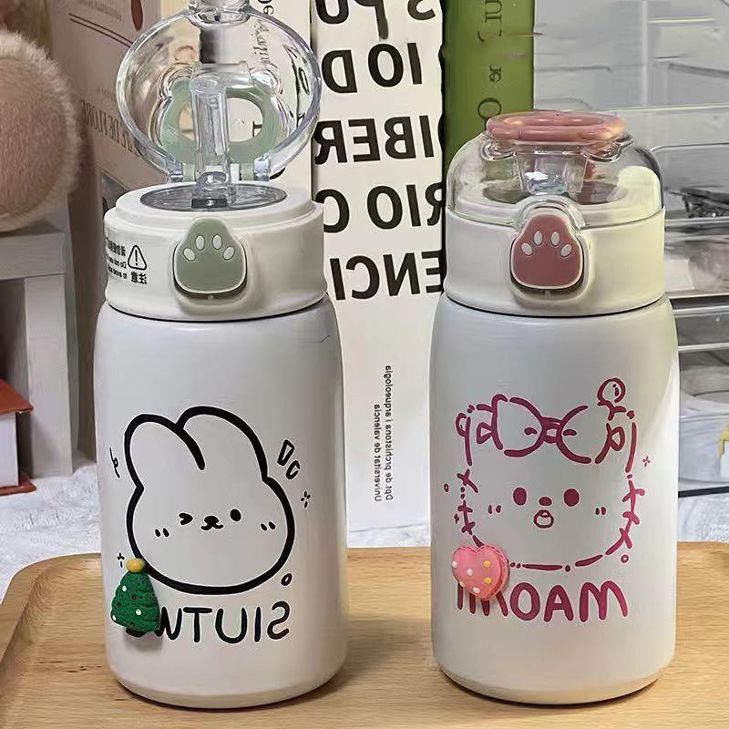 400ml Bình Nước Giữ Nhiệ Thiết kế chân gấu dễ thương,bình nước giữ nhiệt cute,Bằng Thép Không Gỉ chai nước 304