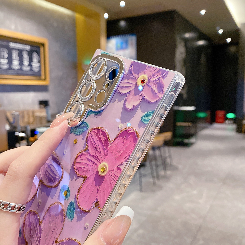 Dành Cho Samsung Galaxy S24 Ultra S22Ultra S23 Plus S24Plus Tranh Sơn Dầu Bướm Hoa Ốp Lưng Điện Thoại Samsung Galaxy S24 Plus S23Plus S23Ultra Silicon Mềm Chống Rơi TPU