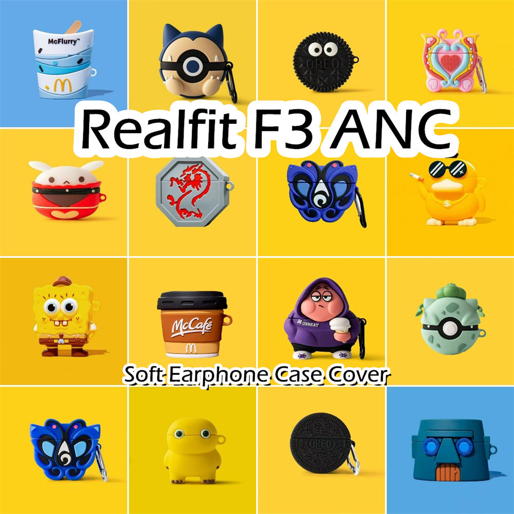 [Ngôi sao tương lai] Dành cho vỏ Realfit F3 ANC Vỏ tai nghe silicon mềm hoạt hình thú vị NO.2