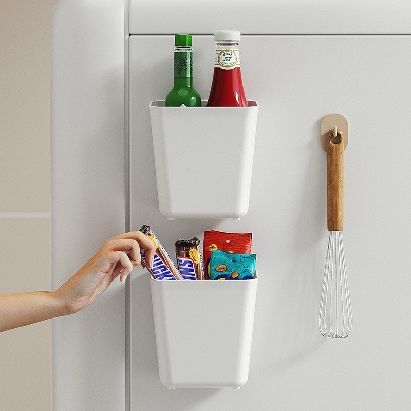 [Đặc sắc] Hộp đựng đồ treo tường - Dụng cụ sắp xếp nhà bếp trong phòng tắm - Hộp đựng đồ - Hộp đựng bút mỹ phẩm - Ins, Chống bụi, Không đục lỗ, Chống ẩm - Hộp đựng đồ trang sức