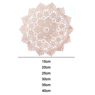 YONDR Rỗng Ren Coaster, Tròn Móc Cup Mat, Handmade Vintage Tinh Tế Placemat Trang Trí Bàn