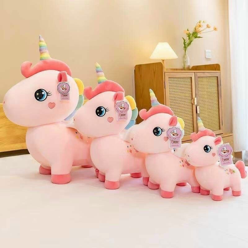 Gấu Bông Kỳ Lân Hồng Cánh Tiên ,Ngựa Hồng Unicorn Đáng Yêu Quảng Châu Cao Cấp Size 30-90 Cm, Babisu