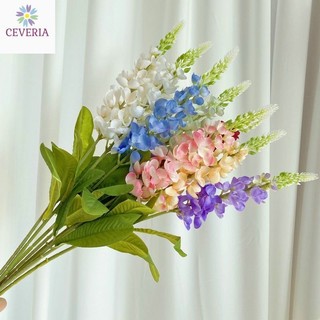 Cành hoa lục bình đơn hai màu hoa lụa  cắm hoa phòng khách cắm hoa cắm hoa lối đi đám cưới châu Âu