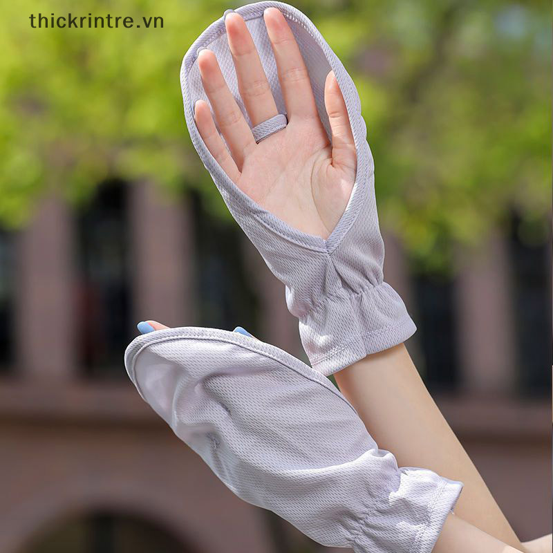 Thi Mùa Hè Găng Tay Chống Tia UV Thoáng Khí Mỏng Nữ Găng Tay Nam Thể Thao Ngoài Trời Găng Tay Đi Xe Đạp Găng Tay Tay VN