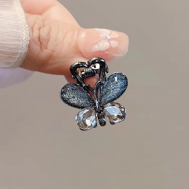 Mauropoli [Sẵn Sàng] Bướm Đen Kẹp Tóc Nhỏ Đầu Lưng Nữ Nửa Tie Tóc Mũ Đội Đầu Nổ Kẹp Bên Kẹp Tóc Top Kẹp Tóc
