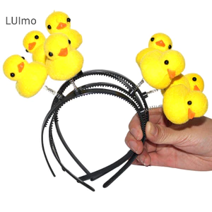 Luimo Hoạt Hình Dễ Thương Nhỏ Vịt Vàng Mũ Trang Điểm Tóc Mỏng Vòng Rửa Mặt Băng Đô Quấn Tóc Cho Nữ Cô Gái Phụ Kiện Tóc SBS