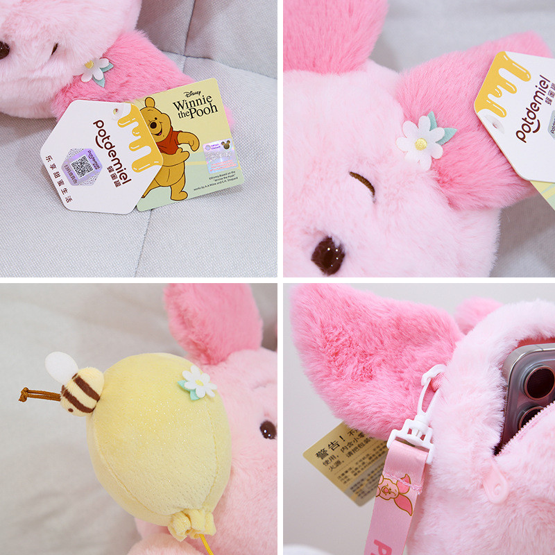 Winnie the pooh Hoạt Hình Dễ Thương Túi Đeo Vai Sang Trọng Búp Bê Ba Lô Trang Trí Ba Lô Dung Tích Lớn Túi Đeo Ngang