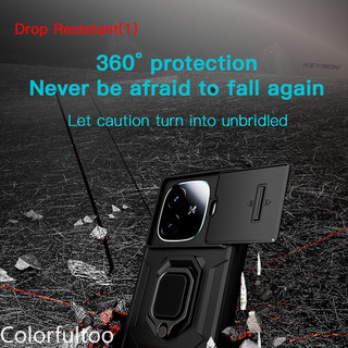 Iqooz9 Armor Vỏ Chống Sốc Cho Vivo iQOO Z9x Z9 Turbo Z9Turbo iQOOZ9x 5G Kéo Đẩy Trượt Bảo Vệ Camera Ốp lưng PC Cứng Chống Rơi Giá Đỡ Mặt Sau
