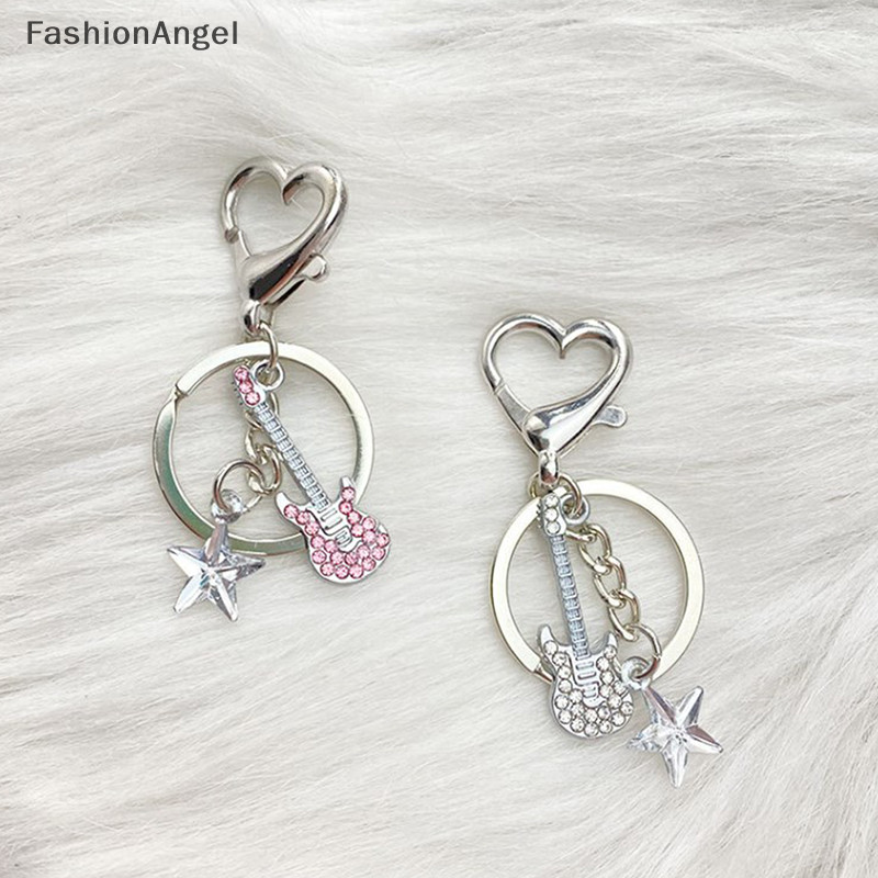 FashionAngel Bông Tai Kẹp Y2k Đàn Guitar Trái Tim Tình Yêu Ngôi Sao Cho Nữ Ngọt Ngào Thoáng Mát Xu Hướng Thời Trang Mặt Dây Chuyền Vintage Thẩm Mỹ Phụ Kiện Quà Tặng Mới TH