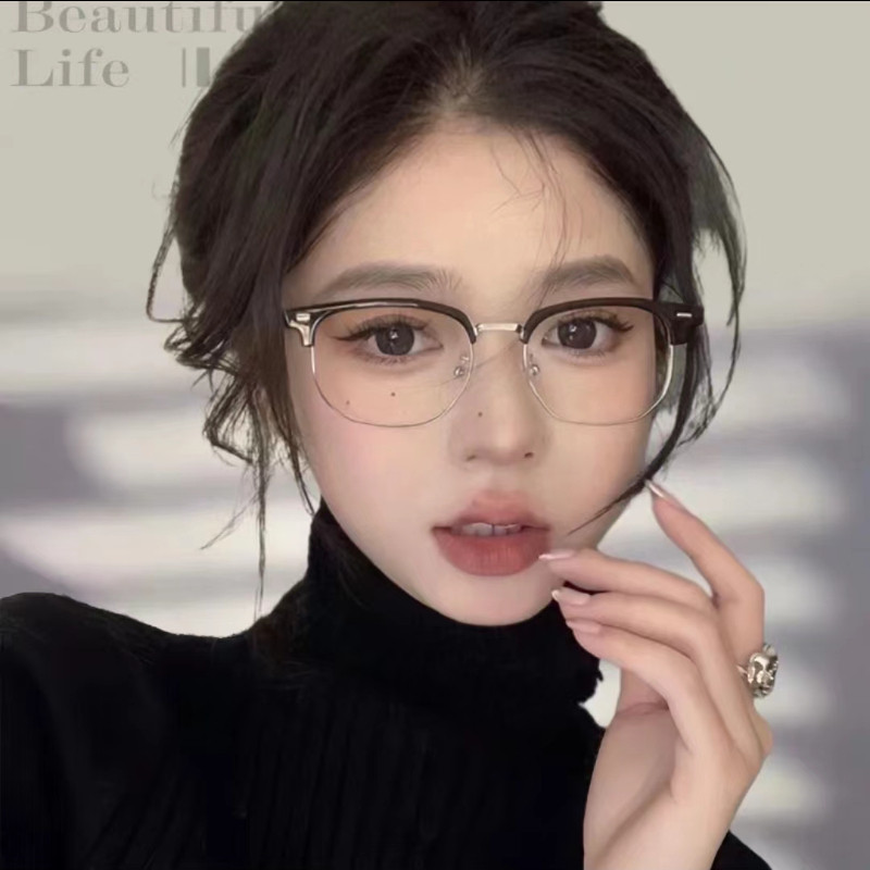 Kính cận thị thời trang -0.5 -1.0 -1.5 -2.0 -2.5 -3.0 -3.5 -4.0 -4.5 -5.0 -5.5 -6.0  độ dành cho nam và nữ với tròng kính có thể tháo rời kính chống ánh sáng xanh 058