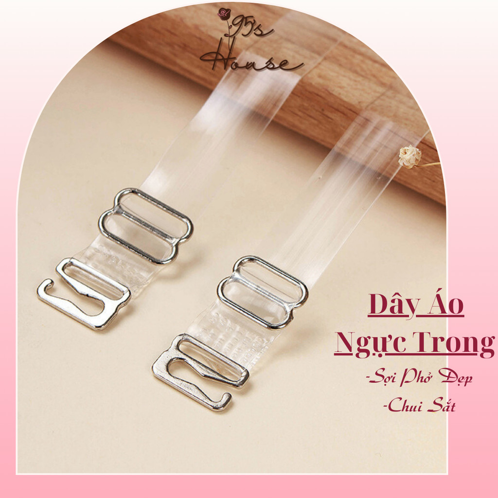 Dây áo ngực trong suốt dạng sợi phở ,dây áo lót bản dẹp siêu dai 2 sợi/cặp [95's House]