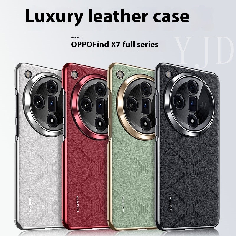 Ốp YJD Cho OPPO Find X7 Ultra Original Machine Leather Vỏ Điện Thoại Chống Sốc