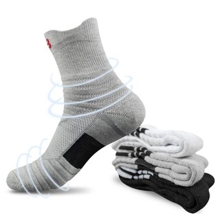 Tất Thể Thao POCKETN, Vớ Bóng Đá Dày Hấp Thụ Mồ Hôi, Hữu Ích Chống Trượt Thoáng Khí Ống Dài Bóng Đá Bóng Rổ Co Giãn Tất Nam Nữ