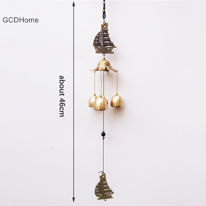 Gcdhome 1 Cổ Đồng Chuông Gió Ngoài Trời Sân Vườn Trang Trí Cuộc Sống Kim Loại Ngoài Trời Chuông Gió Trung Quốc Phương Đông May Mắn Kim Loại Trang Trí HOT