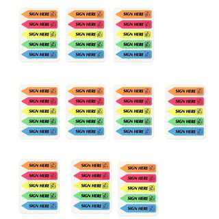 DE Sign Here Tabs Sign Date Sticker Flag Dễ dàng đăng cho trường học văn phòng