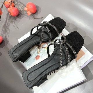 Dép Cao Gót Nữ cao 4P dây đan chéo lấp lánh Bling Bling nhiều màu Kho Giày Bánh Bèo mã DayDanVuong đi rất êm chân