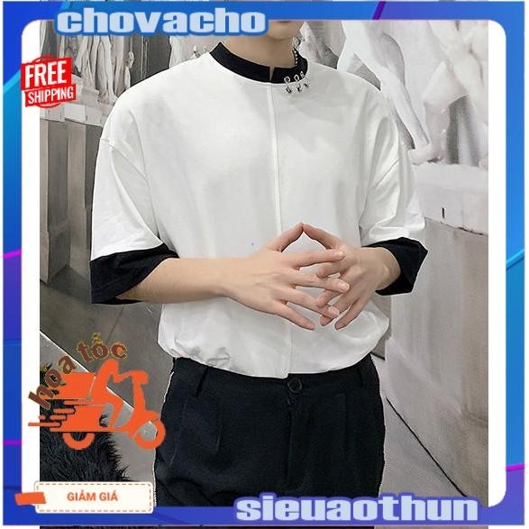 Áo thun Stee Mix khoen cổ CVC - Giá sỉ Unisex