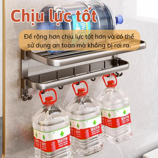 Kệ Dán Tường Treo Khăn Nhà Tắm Bunnies Các Ngăn Rộng Mặt Chứa Lớn Gấp Gọn Keo Bám Dính Dễ Dàng