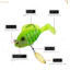 Mồi bass mềm có móc chì, Dark Sleeper Swimbait SwimBait, 2024 Cá hồi Bass Jig Mồi nhựa mềm