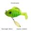 BORAGETE SwimBait, Jig Mồi bass mềm nhân tạo có móc chì, Swimbait Bass Dark Sleeper Minnow Lure