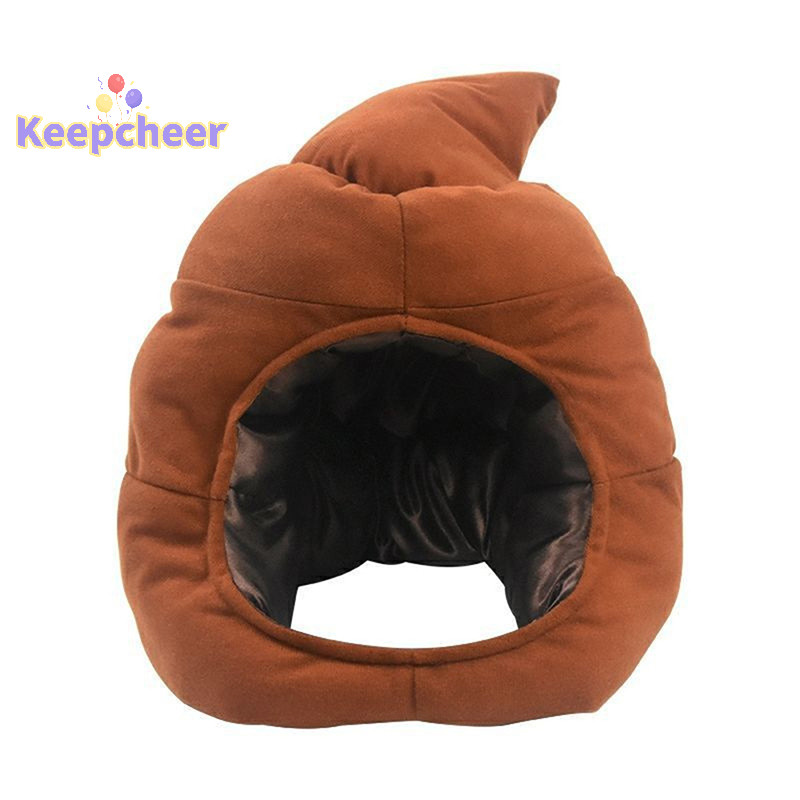 [Keepcheer] Sáng Tạo Dễ Thương Hình Dạng Shit Mũ Sang Trọng Nhồi Bông Ngộ nghĩnh Giả Poop Full Mũ Đội Đầu [Mới]