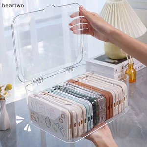 < Beartwo > Giỏ đựng đồ lặt vặt bằng Acrylic Giá đỡ điện thoại Ins Hộp đựng điện thoại trong suốt Hộp lưu trữ có nắp đậy Máy tính để bàn tại nhà Đẹp