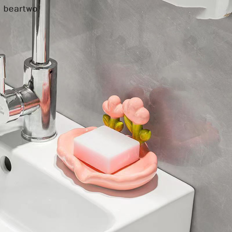 Hộp xà phòng thoát nước sáng tạo, chống trượt, phụ kiện phòng tắm, giá đỡ màu trắng, tiện dụng tại nhà