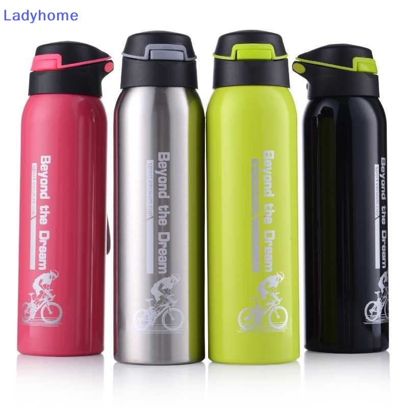 Lady 500ML Bình Nước Hút Chân Không Inox Đi Xe Đạp Bình Nước Hai Tường Đơn Giản Cốc Giữ Nhiệt Cách Nhiệt Bằng Ống Hút VN