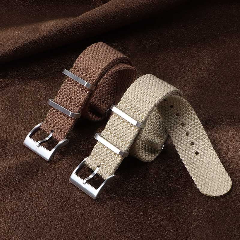 Sợi Tự Nhiên NATO Nylon Dây Đeo Đồng Hồ 20 Mm 22 Mm Vải Đồng Hồ Nam Nữ Thể Thao Dây Đeo Tay Vòng Tay Dệt Dây Vải Dây Đeo Cổ Tay Cổ Điển Đơn Giản Đa Năng Dây Đeo Đồng Hồ