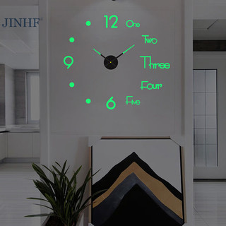 Jinhf 1Pc 3D Đồng Hồ Treo Tường Gương Dán Tường Sáng Tạo DIY Đồng Hồ Treo Tường Thiết Kế Hiện Đại Tắt Tiếng Đồng Hồ Trang Trí Nhà HOT