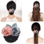 JVSUB Hoa Tóc Bun Giá Đỡ Có, Có Thể Tháo Rời Snood Hairnet Tóc, Mũ Đội Đầu Hoa Phụ Kiện Tóc Bun Bao Cho Ngân Hàng Khách Sạn Nhân Viên