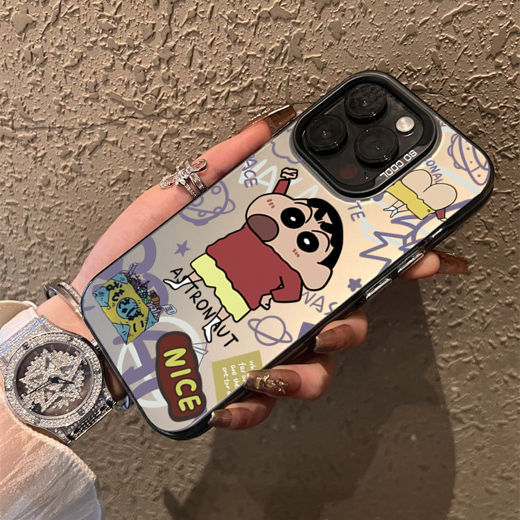 Ốp Lưng Cho Xiaomi Redmi 12 13C 4G Redmi Note 13 12 11 Pro Plus 5G 10 12S 11S Phim Hoạt Hình Dễ Thương Crayon Xiaoxin IMD Luxury Matte Bìa Cứng
