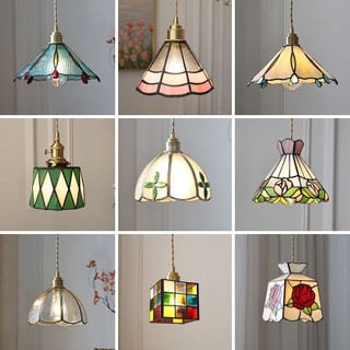 AIMI NHÀ ĂN PHÒNG KHÁCH NHÀ BẾP TREO ĐÈN THỦY TINH MÀU LAMPSHADE LIGHT BAR CAFE TRANG TRÍ TRẦN ĐÈN CHÙM