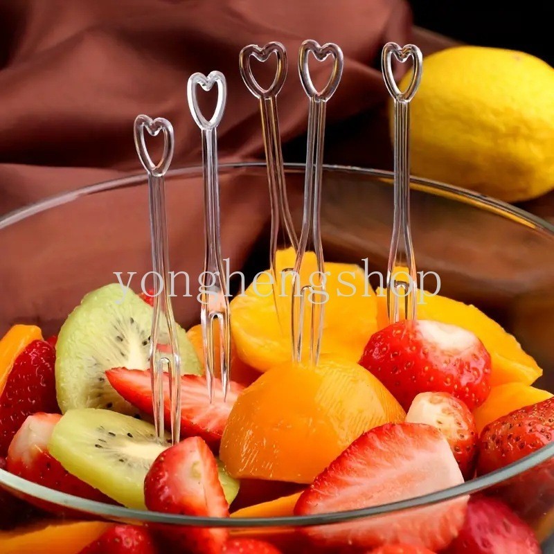 50 / 100 Chiếc Dùng Một Lần Trái Cây Trong Suốt Nĩa Món Tráng Miệng ...
