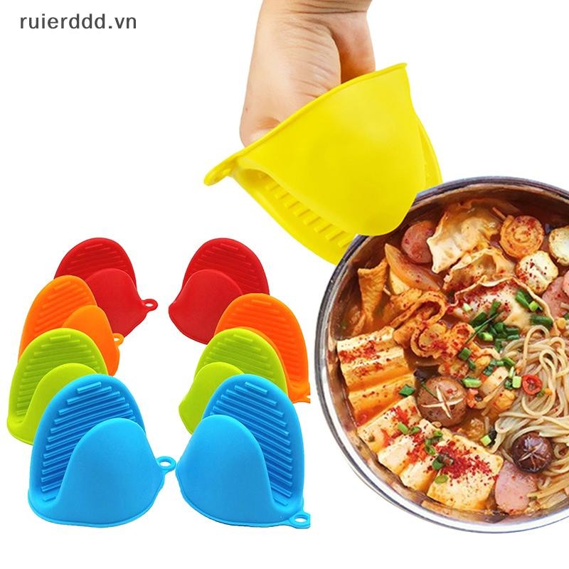 # Ruierdd # 2 Chiếc Găng Tay Lò Nướng Silicon Chịu Nhiệt Pinch Mitts Chống Bỏng Chống Trượt Găng Tay Kẹp Nồi Nấu Nướng Lò Mitts.