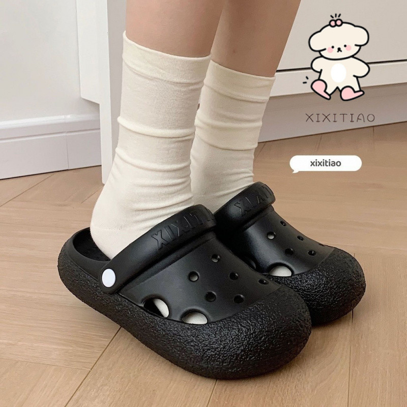 Xixitiao Dép Bé Gái Phong Cách Thể Thao Đơn Giản Phong Cách Màu Trơn Mùa Hè eva Mềm Dày
