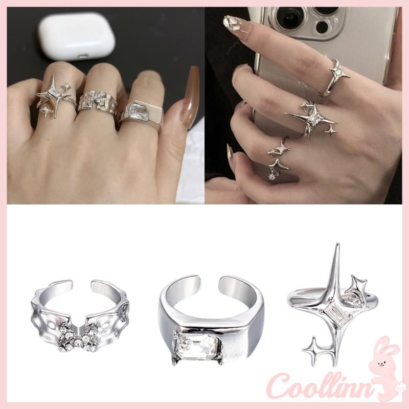 Nhẫn đôi Zircon sành điệu COO di động để mặc hàng ngày và những dịp đặc biệt