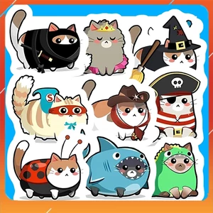 Hộp 20 Sticker HÌNH CỤC BÔNG DỄ THƯƠNG Trang Trí Xe - Điện Thoại - Laptop - Nón Bảo Hiểm Gì Cũng In | MS: 000496