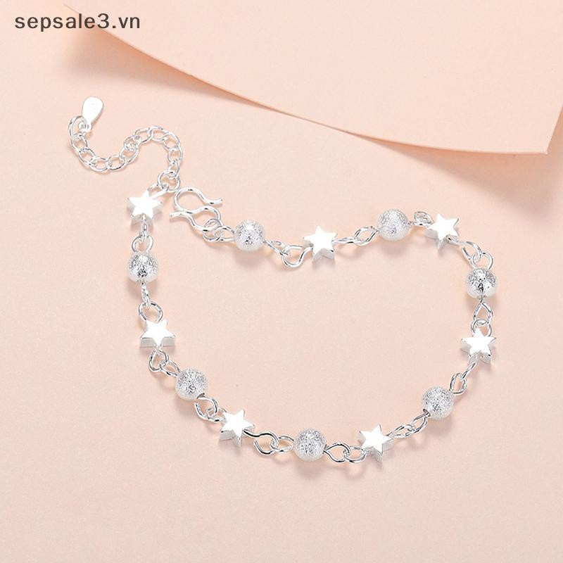 # Sepsale # Vòng tay ngôi sao tươi dành cho nữ Vòng tay hạt tròn cá tính Thời trang Hàn Quốc.